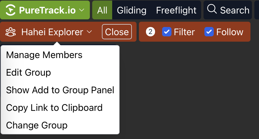 Group Menu Example